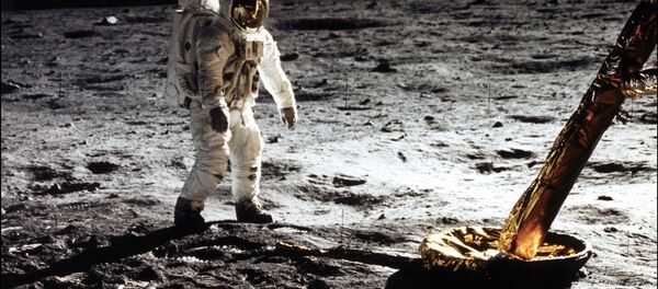 L'astronaute Edwin Buzz Aldrin sur la Lune en 1969 (archive photo) - Sputnik Afrique