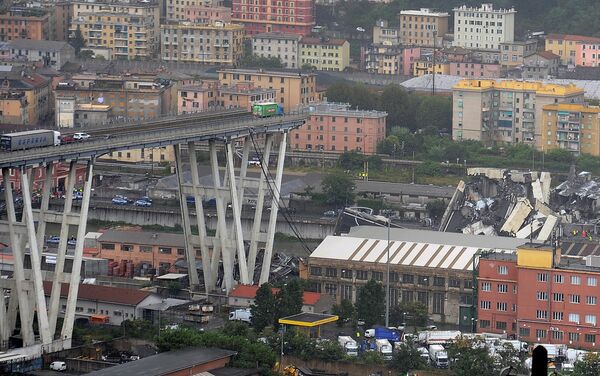 Effondrement du pont à Gênes - Sputnik Afrique