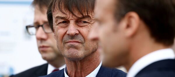 Nicolas Hulot et Emmanuel Macron - Sputnik Afrique