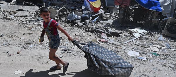 Освобожденный от боевиков лагерь беженцев «Ярмук» на юге Дамаска - Sputnik Afrique