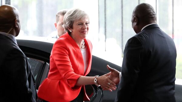 Theresa May et Cyril Ramaphosa - Sputnik Afrique