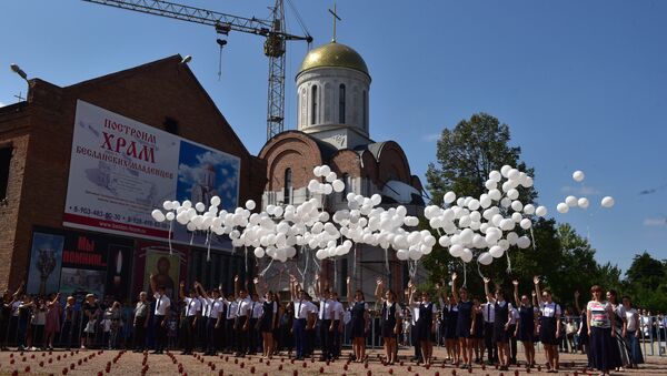 Cérémonies commémoratives à Beslan le 3 septembre 2018 - Sputnik Afrique