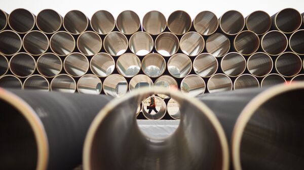 Metallröhre für die Gaspipeline Nord Stream 2 - Sputnik Afrique