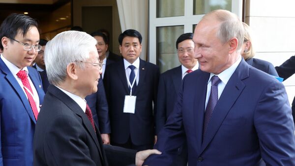 Vladimir Poutine et Nguyen Phu Trong - Sputnik Afrique