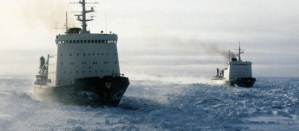 Soviet ice-breakers in the Chukchee Sea, the Arctic Ocean - Sputnik Afrique