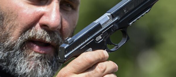 Demo firing a PL-14 Lebedev pistol of the Kalashnikov Concern at the Army 2015 International Military-Technical Forum in Kubinka. (File) - Sputnik Afrique