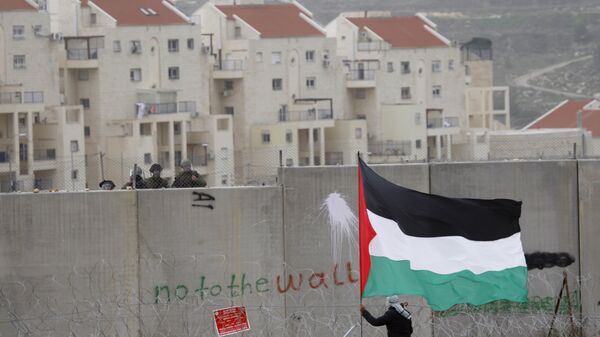 Protestataires palestiniens près de Ramallah - Sputnik Afrique