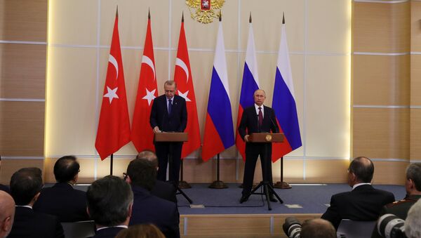 Президент РФ В. Путин встретился с президентом Турции Р. Т. Эрдоганом - Sputnik Afrique