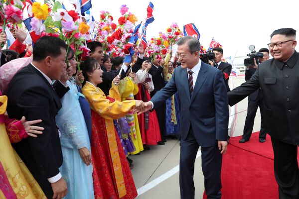 La visite du Président de la République de Corée Moon Jae-in en Corée du Nord - Sputnik Afrique