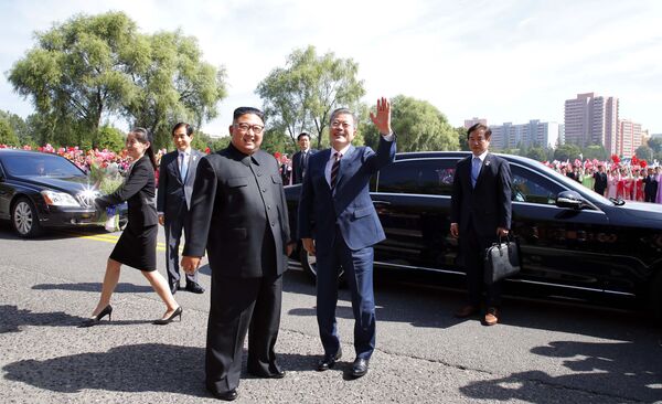 La visite du Président de la République de Corée Moon Jae-in en Corée du Nord - Sputnik Afrique