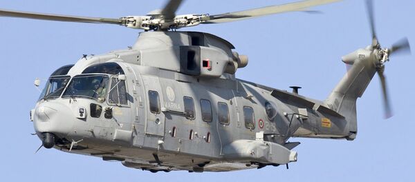 Un hélicoptère de l’entreprise italienne Leonardo Finmeccanica - Sputnik Afrique