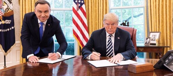 Donald Trump et Andrzej Duda - Sputnik Afrique