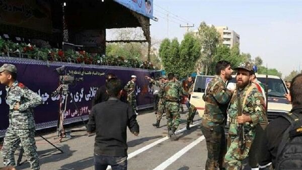 A general view of the attack during the military parade in Ahvaz, Iran September 22, 2018. - Sputnik Afrique