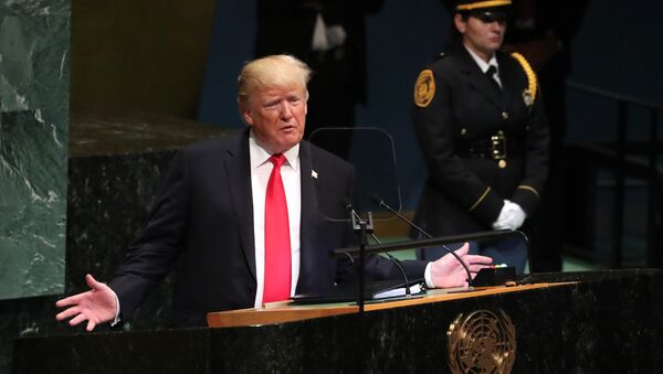 U.S. President Donald Trump addresses the 73rd session of the United Nations General Assembly at U.N. headquarters in New York, U.S., September 25, 2018 - Sputnik Afrique