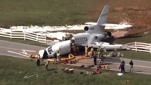 Crash d'un Falcon 50 à Greenville, en Caroline du Sud - Sputnik Afrique