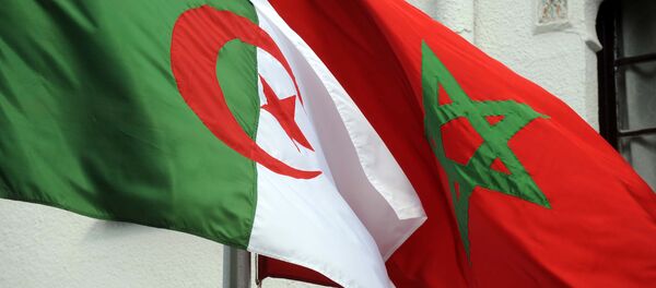 Drapeaux de l'Algérie et du Maroc - Sputnik Afrique