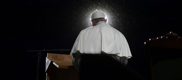 Pope Francis speaks during a meeting at the Malmo Arena in Malmo, Sweden, October 31, 2016 - Sputnik Afrique