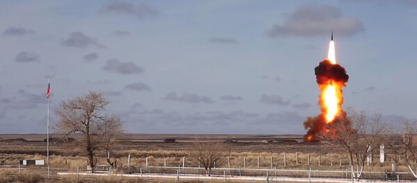 Inter-missile launch from Sary Shagan testing ground. Still frame taken from a video courtesy of the Russian Defense Ministry - Sputnik Afrique