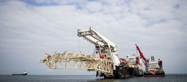 Les travaux de construction du gazoduc Nord Stream 2 en mer Baltique - Sputnik Afrique