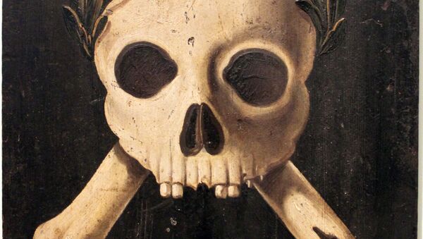 Plague panel with the triumph of death. Panels of this kind were placed on the walls of houses to warn against the plague. A plague epidemy raged in Augsburg between 1607 and 1636. - Sputnik Afrique