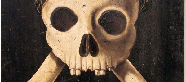 Plague panel with the triumph of death. Panels of this kind were placed on the walls of houses to warn against the plague. A plague epidemy raged in Augsburg between 1607 and 1636. - Sputnik Afrique