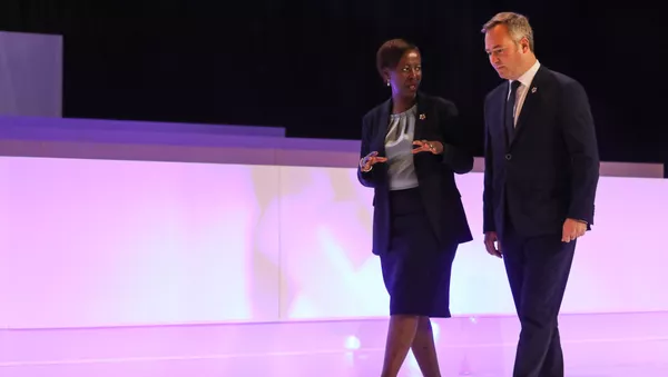 Jean-Baptiste Lemoyne et Louise Mushikiwabo - Sputnik Afrique