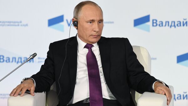 Prezydent Rosji Władimir Putin na posiedzeniu Klubu Wałdajskiego - Sputnik Afrique