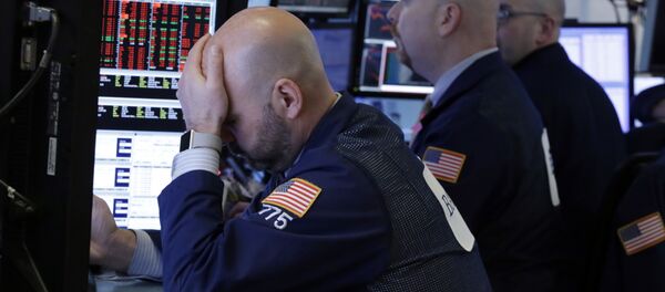 Financial Markets Wall Street Download Comp  Tag as... Cancel Apply Back to search results3of26,228 results FINANCIAL MARKETS WALL STREET Overview Download now   Trader Fred DeMarco, left, works with colleagues in a booth on the floor of the New York Stock Exchange, Thursday, March 22, 2018. Stocks are falling sharply and bond prices are climbing after the Trump administration moved to place tariffs on some goods imported from China and restrict Chinese investment. - Sputnik Afrique