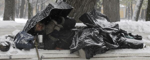 Обильный снегопад в Санкт-Петербурге - Sputnik Afrique