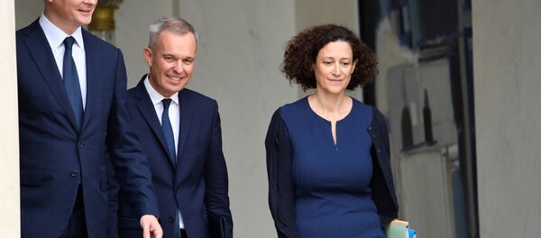 Bruno Le Maire (L), Francois de Rugy (C) et Emmanuelle Wargon - Sputnik Afrique