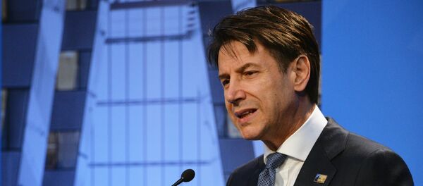 Il primo ministro italiano Giuseppe Conte al summit della NATO a Bruxelles. - Sputnik Afrique
