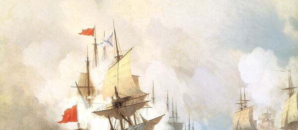 La Bataille de Tchesmé par Ivan Aïvazovski. - Sputnik Afrique