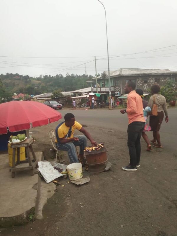 Timbo, vendeur de rue, est resté à Buea au plus fort de la crise Timbo, vendeur de rue, est resté à Buea au plus fort de la crise - Sputnik Afrique