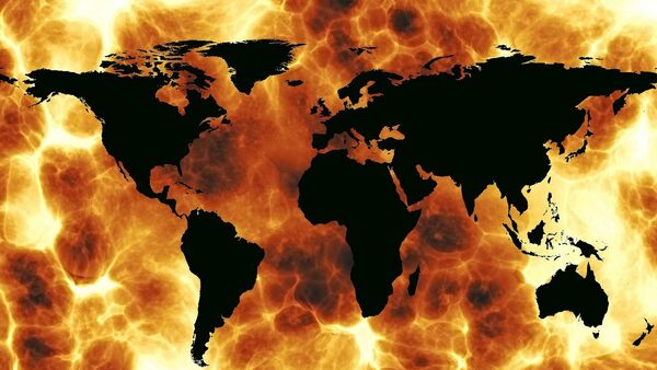 Mapa del mundo en el fuego - Sputnik Afrique