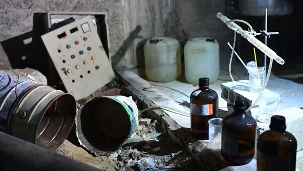 Химлаборатория боевиков в сирийском городе Дума. Архивное фото - Sputnik Afrique