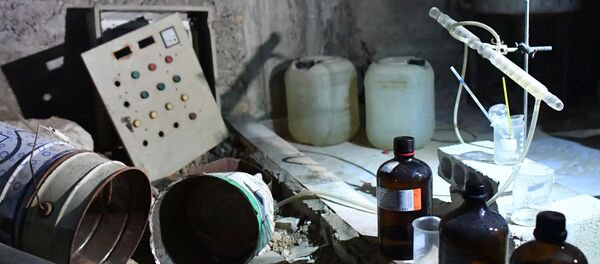 Химлаборатория боевиков в сирийском городе Дума. Архивное фото - Sputnik Afrique