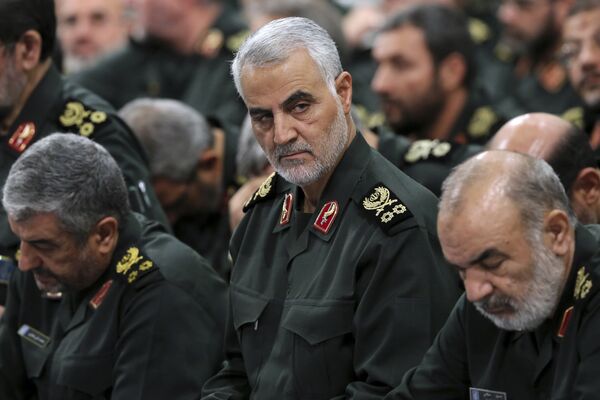 Le général Qassem Soleimani, commandant de l'unité spéciale Al-Qods du Corps des gardiens de la révolution islamique Le général Qassem Soleimani, commandant de l'unité spéciale Al-Qods du Corps des gardiens de la révolution islamique - Sputnik Afrique