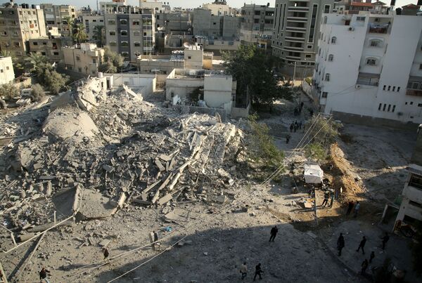 Conséquences des attaques de missiles israéliennes contre la bande de Gaza - Sputnik Afrique