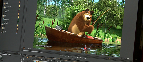 Una escena de la animación final de un episodio - Sputnik Afrique