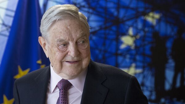 George Soros, Founder and Chairman of the Open Society Foundation, waits for the start of a meeting at EU headquarters in Brussels on Thursday, April 27, 2017 - Sputnik Afrique