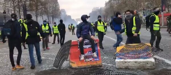 Les «gilets jaunes» entament l’acte 2 de la mobilisation à Paris, 24 novembre 2018 - Sputnik Afrique