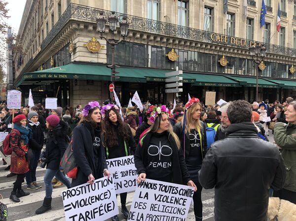 L’événement #JeMarcheLe24, place de l’Opéra à Paris, 24 novembre 2018 - Sputnik Afrique