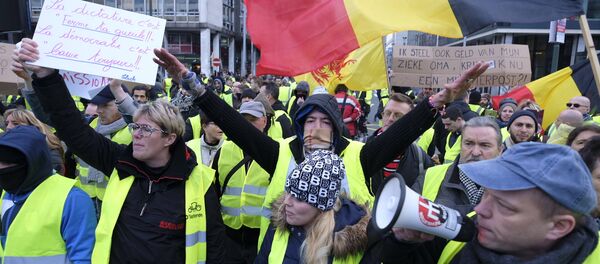 Gilets jaunes à Bruxelles - Sputnik Afrique