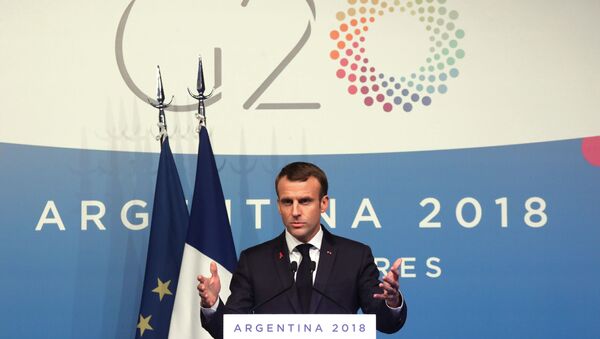 Emmanuel Macron lors du G20 en Argentine - Sputnik Afrique