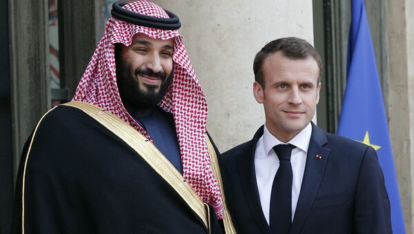 Mohammed ben Salmane et Emmanuel Macron - Sputnik Afrique