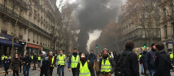 Manifestation des Gilets jaunes le 8 décembre 2018 Manifestation des Gilets jaunes le 8 décembre 2018 - Sputnik Afrique