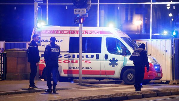 Des agents de police sur lieu de la fusillade à Strasbourg le 11 décembre - Sputnik Afrique