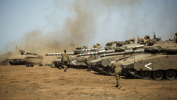 Des chars Merkava et des véhicules blindés Namer israéliens - Sputnik Afrique