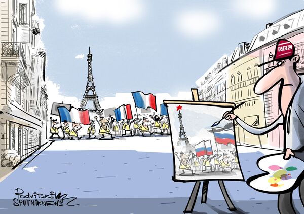 Quand la BBC veut à tout prix trouver une piste russe dans le mouvement des Gilets jaunes - Sputnik Afrique