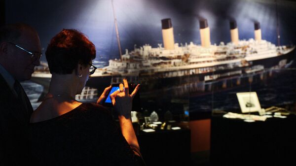 Un stand de l'expostion consacrée au Titanic à Moscou - Sputnik Afrique
